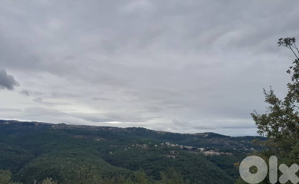 1280 SQM Land in Oyoun Broumana, Metn Overlooking the Mountains 0