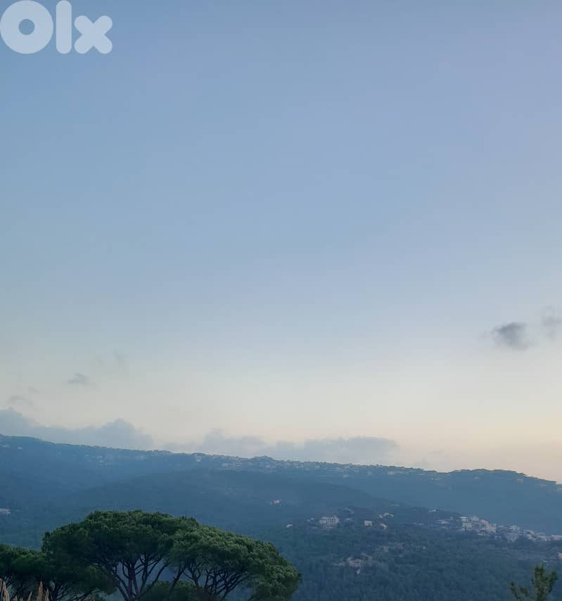 1400 SQM Land in Oyoun Broumana, Metn Overlooking the Mountains 0
