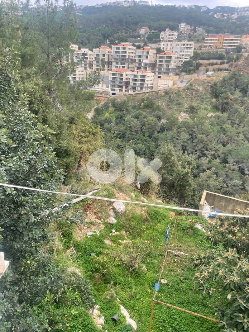 1000 SQM Land in Qannabet Broumana, Metn Overlooking the Mountains 0