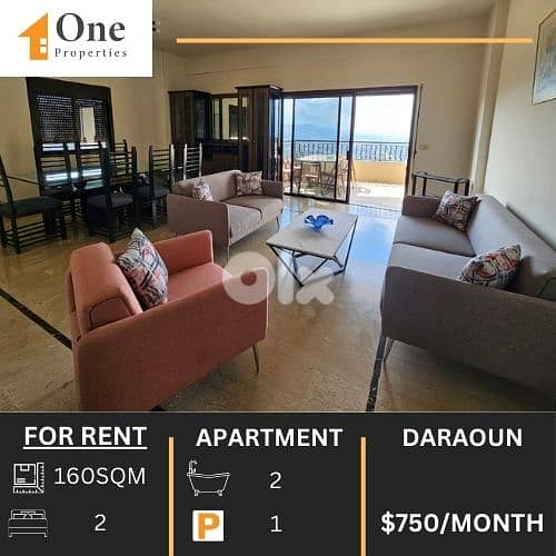FURNISHED APARTMENT FOR RENT IN DARAOUN 0