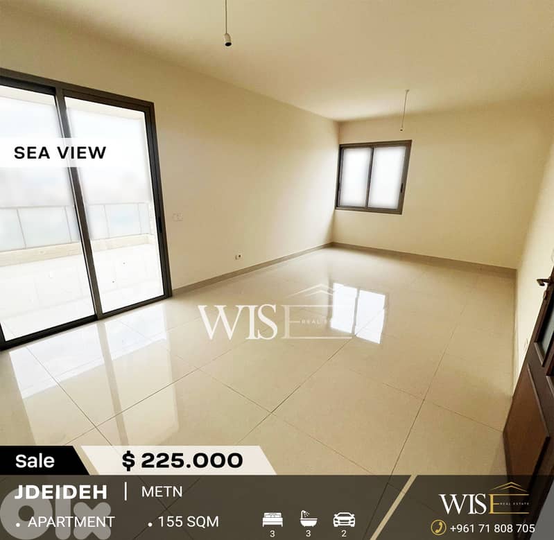 155 SQM Apartment for SALE in Jdeideh! 0