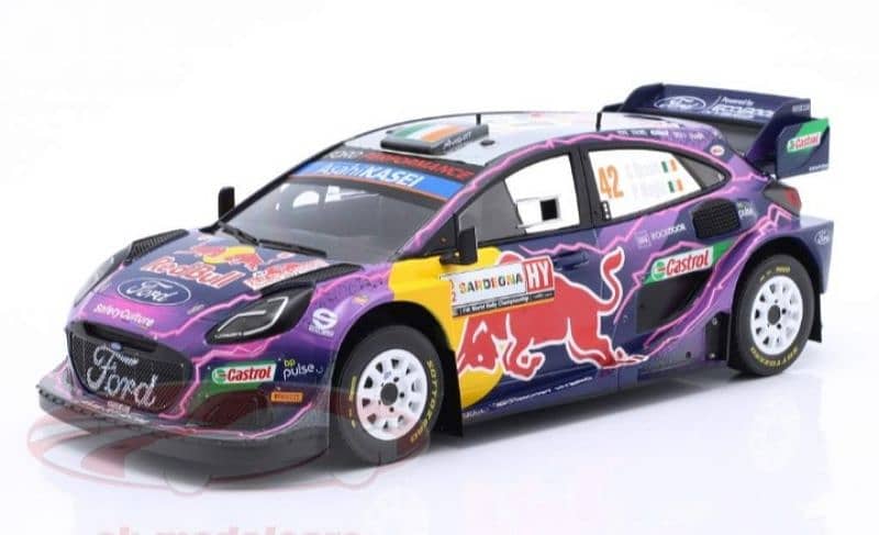 Ford Puma Rally 1 (Rally Sardinia 2022) diecast car model 1;18. 1