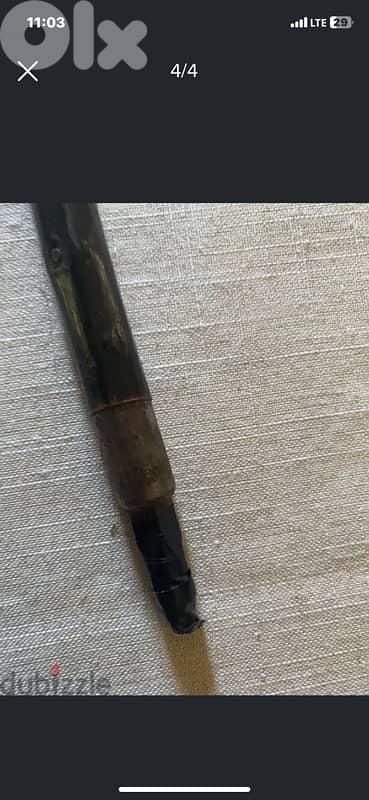 antique 19th century solid bronze and silver men cane 3