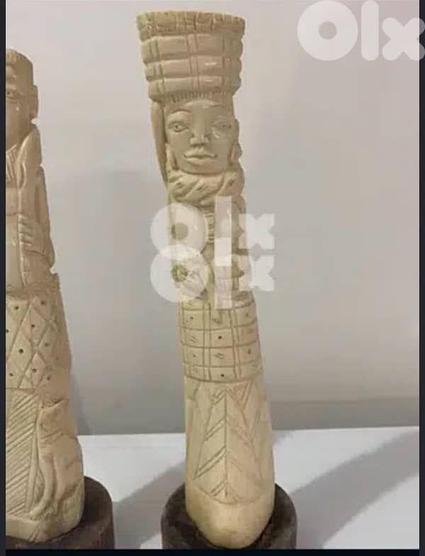 antique pair statues african tribe 2