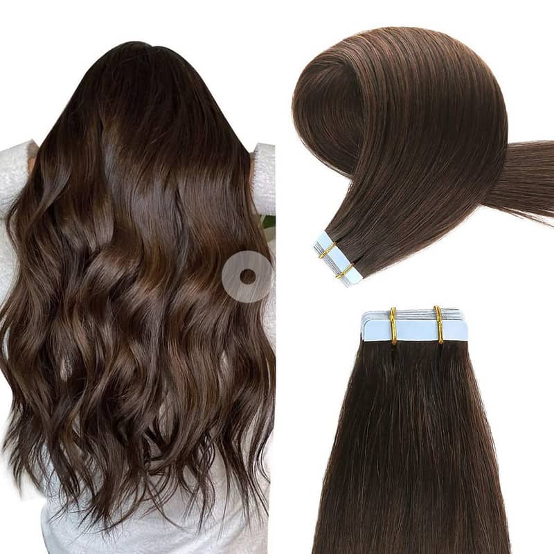 tape Hair extensions اكستنشن وتوصيلات شعر طبيعي لبناني 9