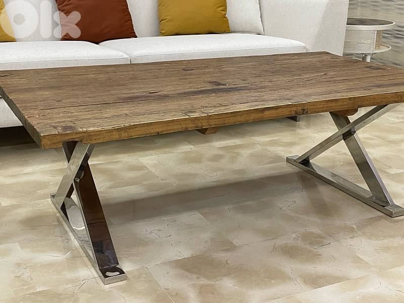 Vanlian  Wooden center table with Chrome legs 0
