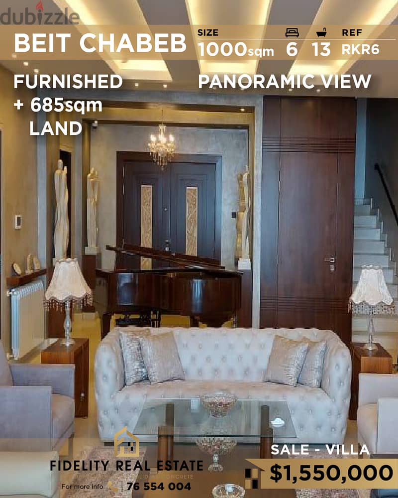 Villa for sale in Beit Chabeb RKR6 فيلا للبيع في بيت شباب 0