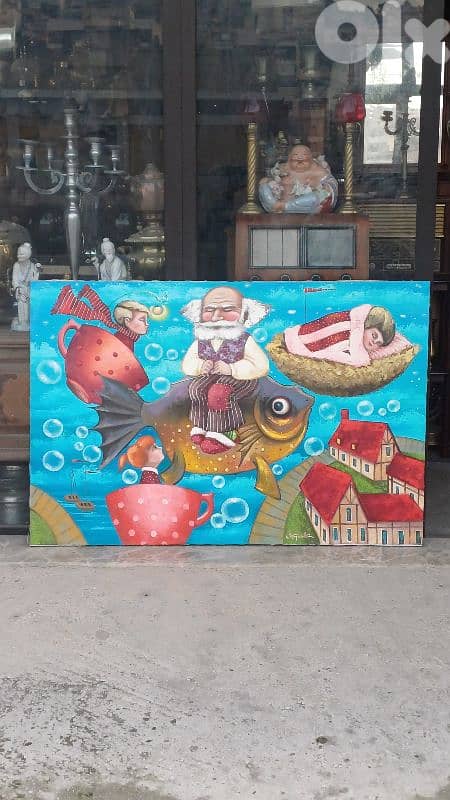 لوحة رسم زيتي روسية 0