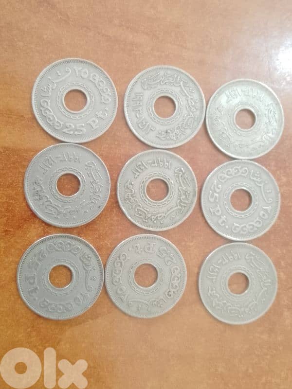 25 قرش مصرية اصدار 1993 0