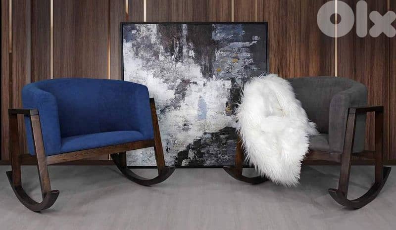 كرسي هزاز خشب 0