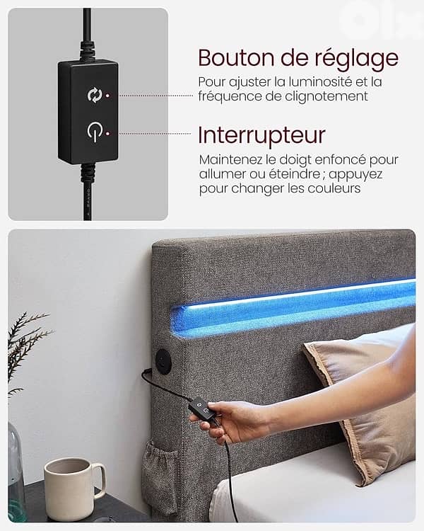 VASAGLE Metal Single Bed, 90 x 190 cm 5