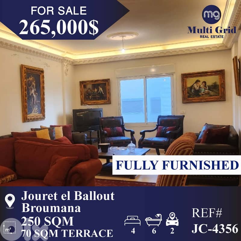 JC-4356 / Apartment for Sale in Jouret el Ballout, Broumana 0