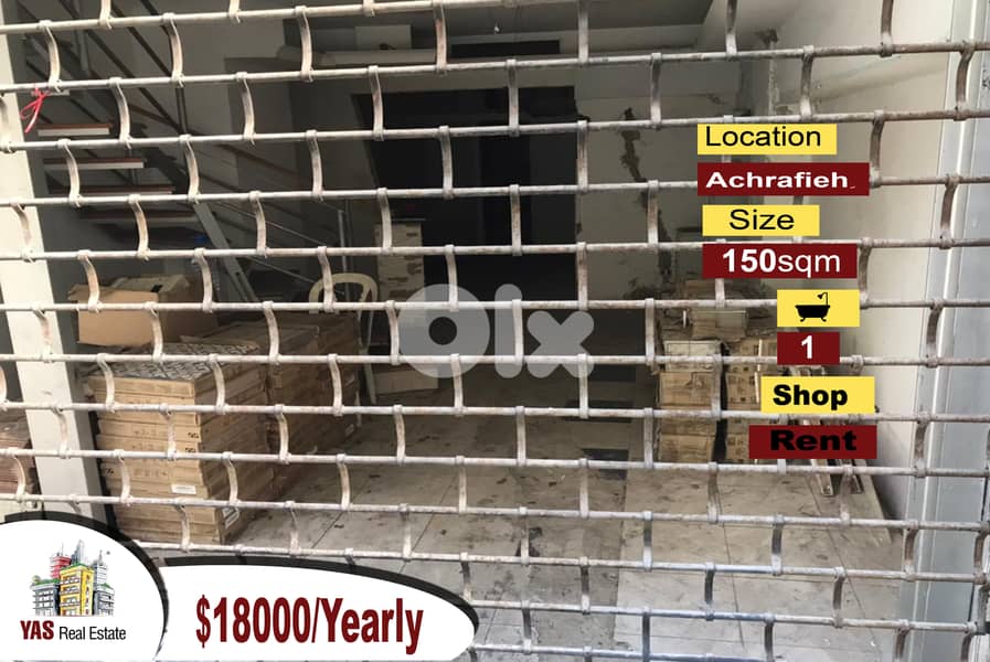 Achrafieh 150m2 | Shop | Mint Condition | Prime Location | Rent | MO | 0