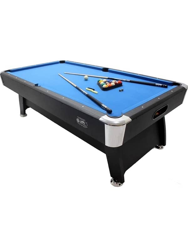 Set featuring billiard, baby foot , air hockey, and ping pong. 2