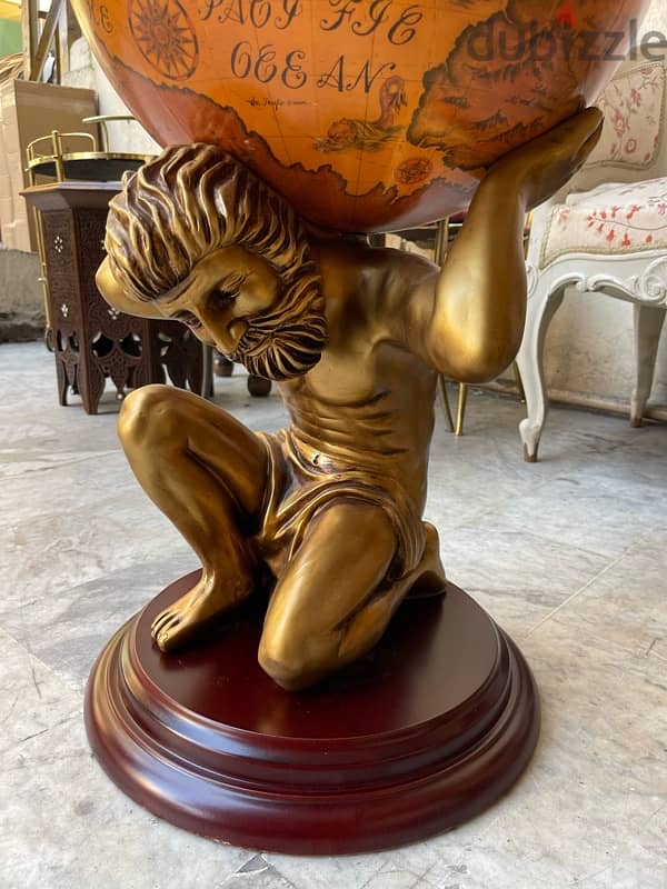 Elegant standing world globe barبار على شكل كرة ارضية خارقة النظافة 3