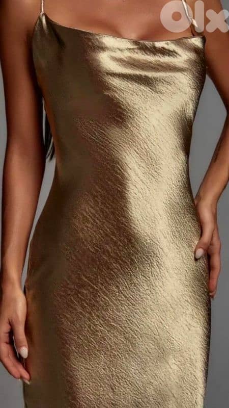 Gold maxi dress 3