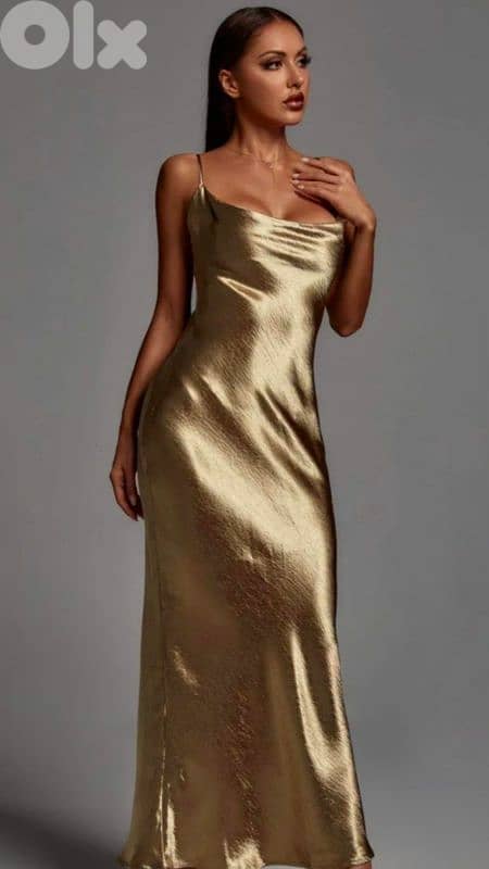 Gold maxi dress 5