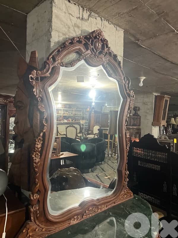 dersoir wmirror solid wood wainscot with marble 2