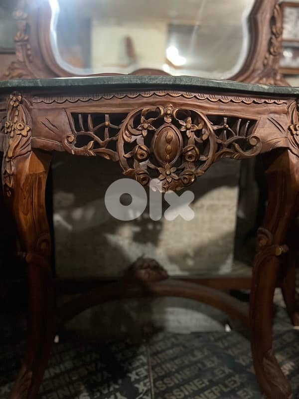 dersoir wmirror solid wood wainscot with marble 4