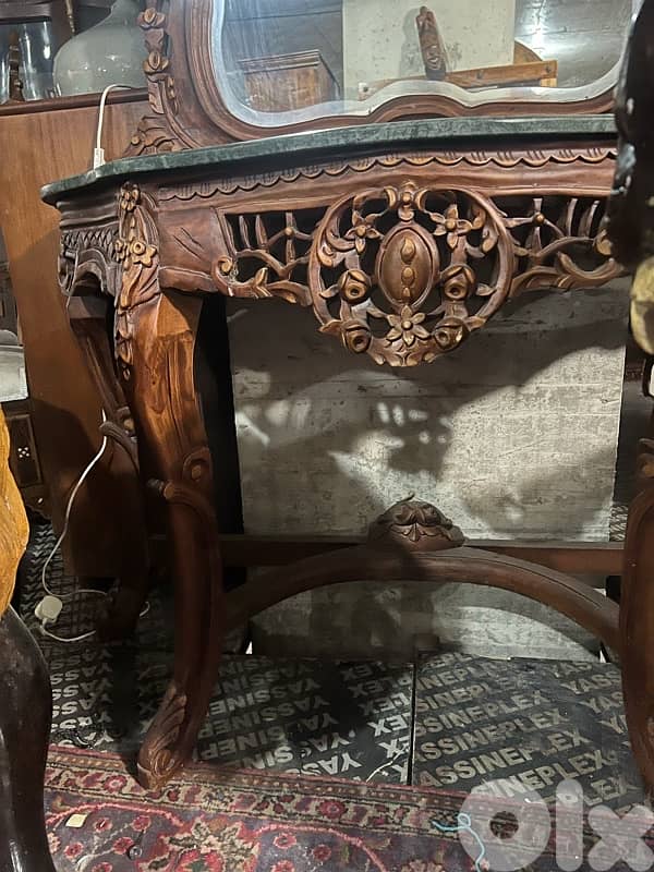 dersoir wmirror solid wood wainscot with marble 8