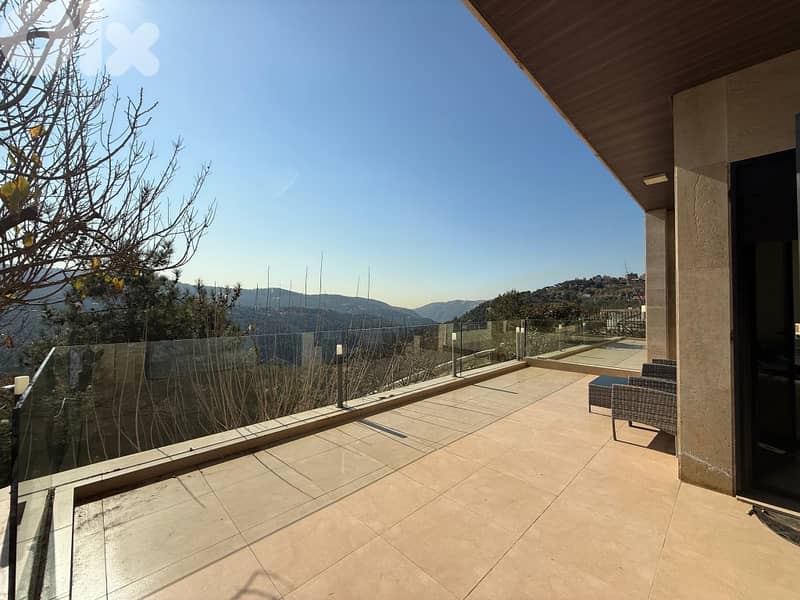 165 Sqm + 150 Sqm Terrace & Garden | Apartment For Rent In Broumana 0