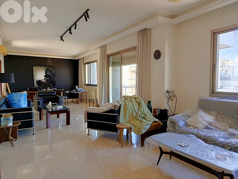 220 SQM Furnished Apartment Mansourieh Metn with City & Sea View 0