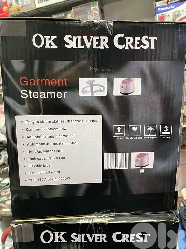 Garment steamer silver crest available 1800W and 2000W 2