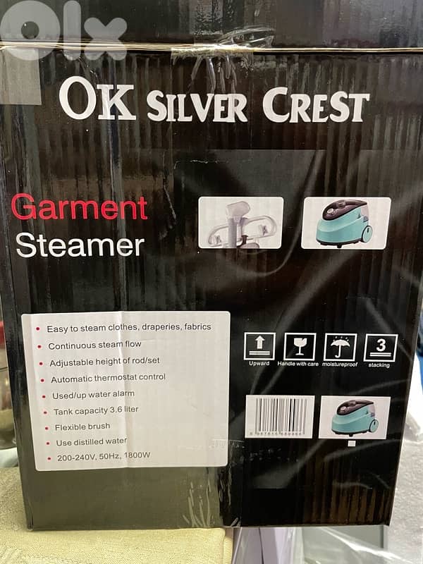 Garment steamer silver crest available 1800W and 2000W 3