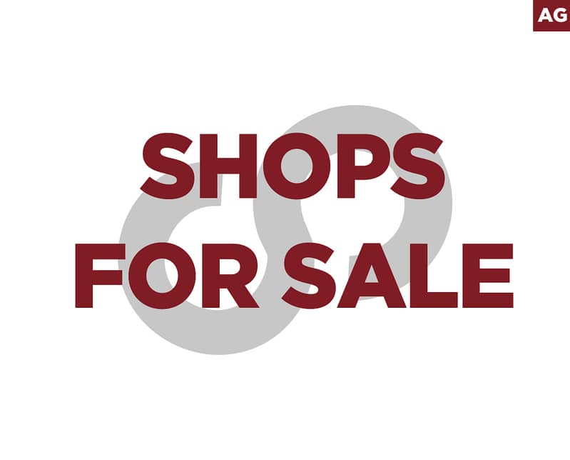 Two new shops for sale in maalaka zahle/زحله REF#AG117234 0