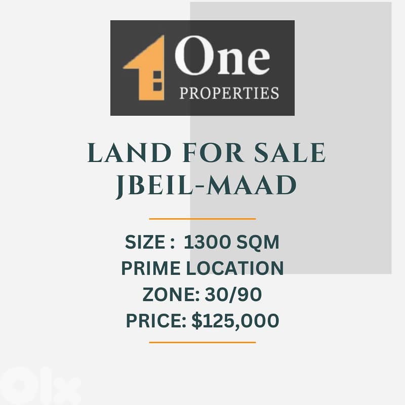 LAND FOR SALE IN JBEIL-MAAD 0