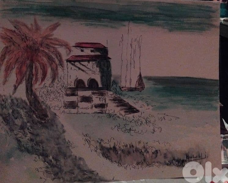 رسم على الكرتون akwarel 0