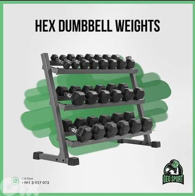 Hexagone Dumbbell Weights GEO sport معدات رياضية متنوعة