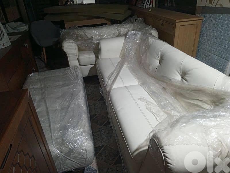 full Spanish real leather living room 1