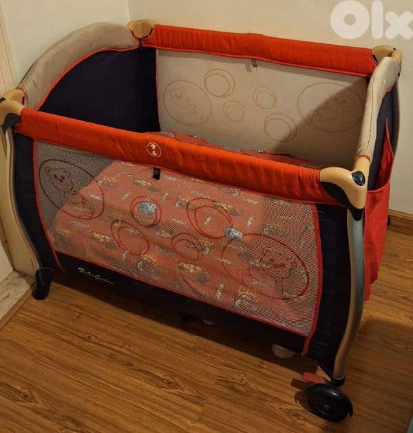 Baby parc umbrella bed + free mattress 0
