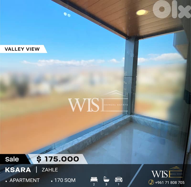 170 SQM Apartment for SALE in Ksara-Zahle near highway ! 0