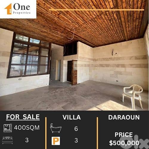 VILLA FOR SALE IN DARAOUN 0