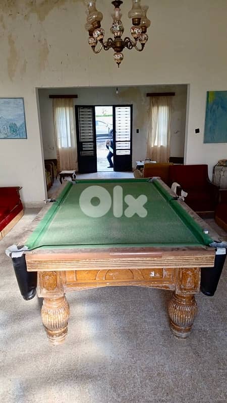 OLD ANTIQUE HEAVY RARE  billiard english pool table 0