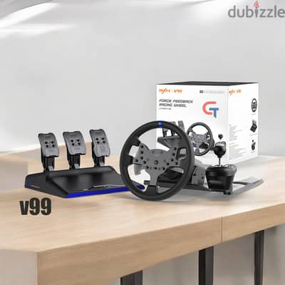 PXN-V99 Gaming Steering wheel 3.2nm force feedback Racing wheel PS5