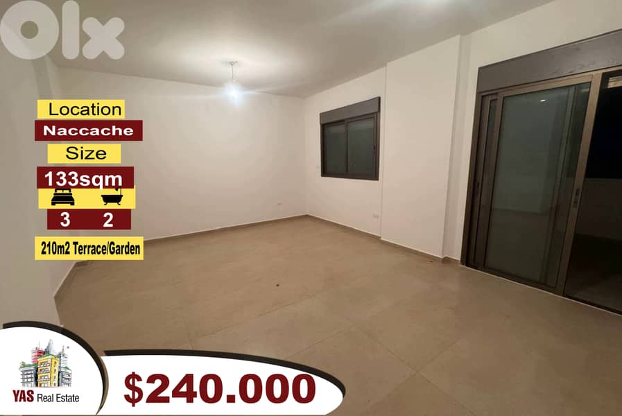 Naccache 133m2 | 210m2 Terrace/Garden | New | Prime Location | CL 0