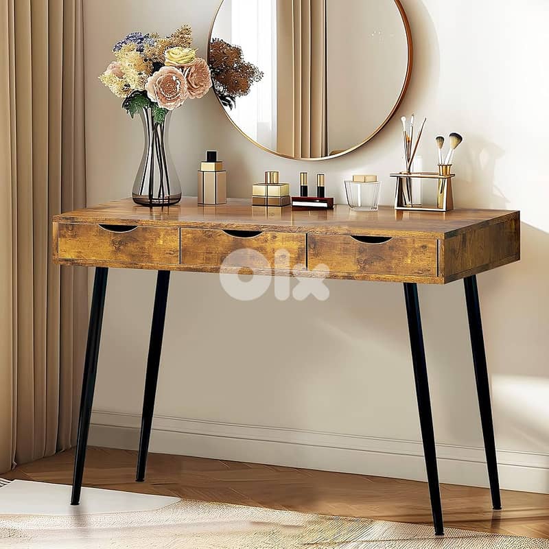 dressers Desk with Drawers, 43 Inch Home Office 2