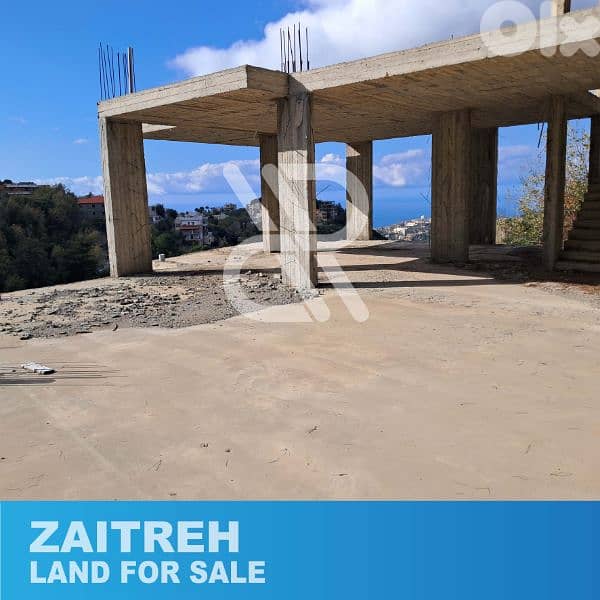 Land for sale at Zaitreh - أرض وبناية قيد الإنشاء في زعيتره 2