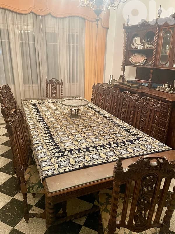 ROYAL ANTIQUE HEAVY FULLY ENGRAVED DINING ROOM 1