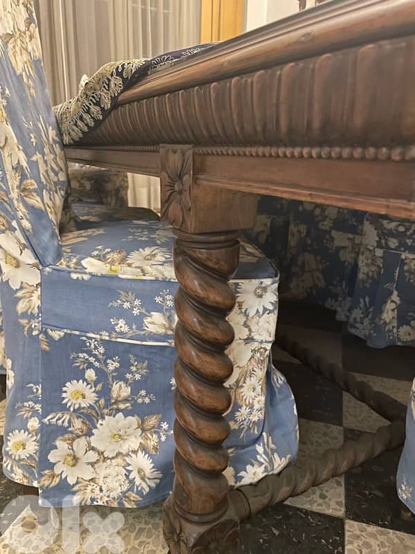 ROYAL ANTIQUE HEAVY FULLY ENGRAVED DINING ROOM 6