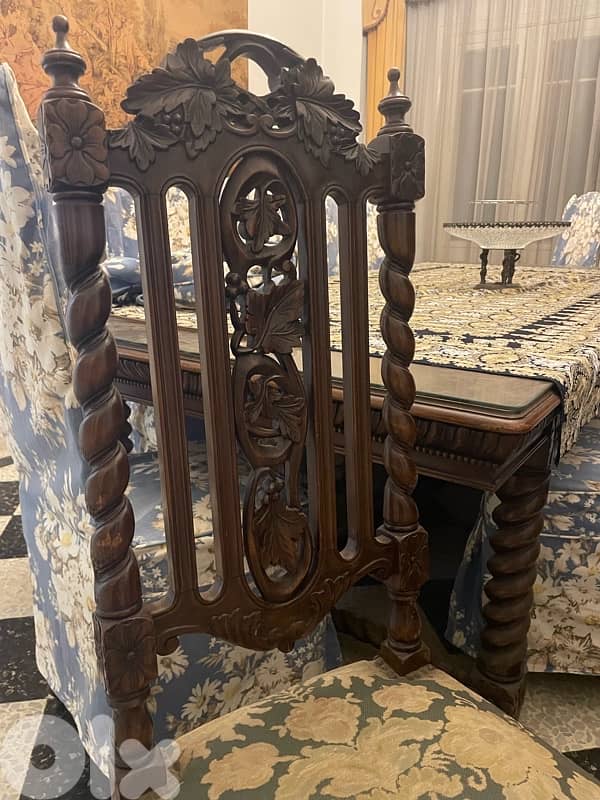 ROYAL ANTIQUE HEAVY FULLY ENGRAVED DINING ROOM 8