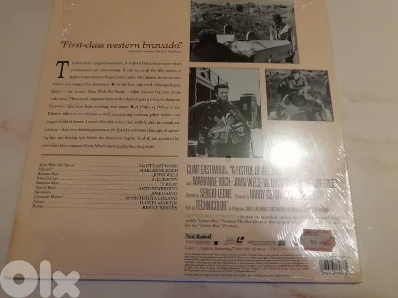 Clint Eastwood A fistful of Dollars laserdisc 1