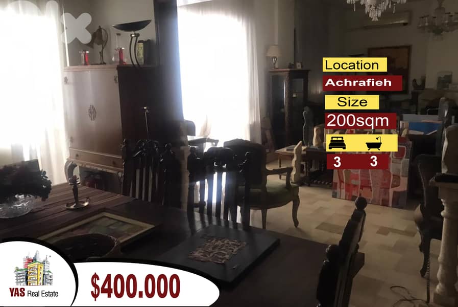 Achrafieh 200m2| Well Maintained | MO | 0