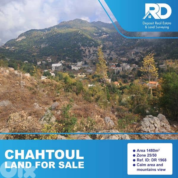 Land for sale at Chahtoul - أرض للبيع في شحتول 0