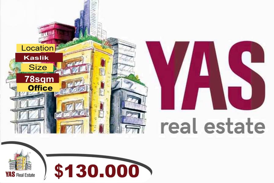 Kaslik 78m2 | Office | Prime Location | Ideal Investment | EH 0
