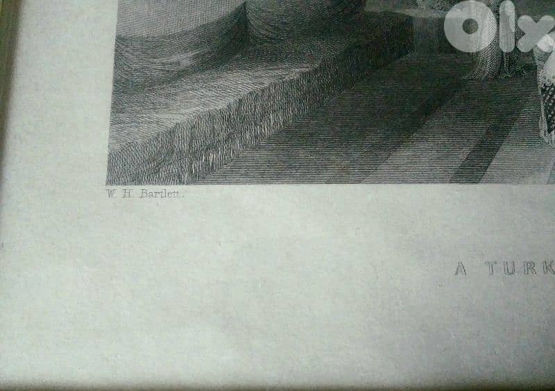 Original 19th. century Bartlett Lithograph (Turkish Diwan, Damascus) 4