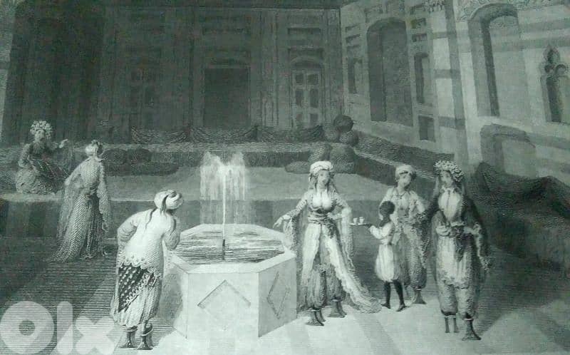 Original 19th. century Bartlett Lithograph (Turkish Diwan, Damascus) 5